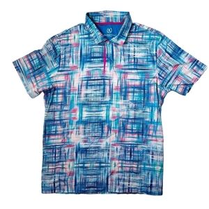 Bugatchi Uomo Men's Short Sleeve Shirt Abstract Pattern Size XL